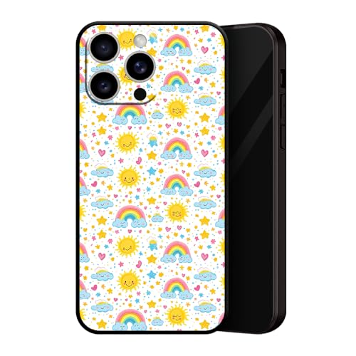 ZUGVJDX Rainbow and Sun Cartoon Case - Compatible with iPhone 16 15 14 13 12 11 X XS XR 8 7 6 6s Plus Mini Pro Max Black ZUGVJDX Rainbow and Sun Cartoon Case - Compatible with iPhone 16 15 14 13 12 11 X XS XR 8 7 6 6s Plus Mini Pro Max Black von ZUGVJDX