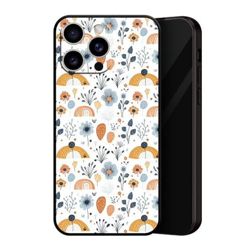 ZUGVJDX Soft Full Body Protective Black Shockproof TPU Matte Cover Phone Case for iPhone 13 Pro,Art Design Pattern Flowers Plants Case ZUGVJDX Soft Full Body Protective Black Shockproof TPU Matte Cover Phone Case for iPhone 13 Pro,Art Design Pattern Flowers Plants Case von ZUGVJDX