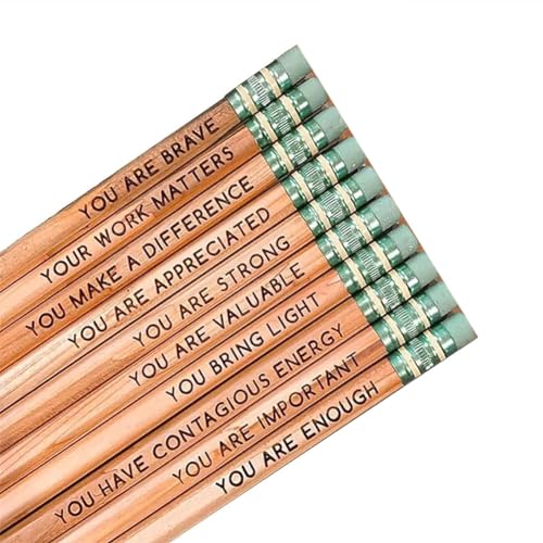 ZUHEGELA Affirmationsstift-Set 2023 Neue Inspirierende Bleistifte mit Motivierenden Sprüchen Motivationsstifte Aus, Wie Abgebildet, Einfach zu Verwenden, 19 X 1 X 1 cm von ZUHEGELA