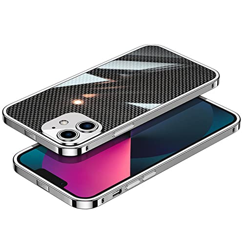 ZUHERA Edelstahl-Metall-Telefonhülle für iPhone 14 13 12 11 Pro Max 14Plus Kohlefaser-Rückseitenabdeckung, Telefonrahmen, Zubehör, Silber, für iPhone 13 ZUHERA Edelstahl-Metall-Telefonhülle für iPhone 14 13 12 11 Pro Max 14Plus Kohlefaser-Rückseitenabdeckung, Telefonrahmen, Zubehör, Silber, für iPhone 13 von JHFER