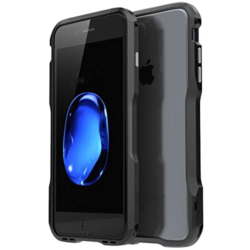 ZUHERA Für iPhone 12 PRO 11 PRO X XR XS MAX 7 8 Plus Se 2020 Hülle Aluminium Metall Bumper Case,Schwarz,Für iPhone 11Pro Max von ZUHERA