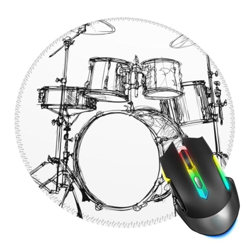 Mauspad mit Musik Drum Rock für Schreibtisch, genähte Kanten, Mauspad mit rutschfester Gummiunterseite, Gaming-Mauspad für Computer, Laptop, Heimbüro Mauspad mit Musik Drum Rock für Schreibtisch, genähte Kanten, Mauspad mit rutschfester Gummiunterseite, Gaming-Mauspad für Computer, Laptop, Heimbüro von ZUIDSYI