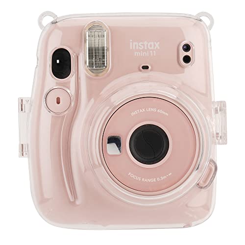 ZUIKAKU Schutz- und Tragetasche kompatibel mit Fujifilm Instax Mini 11 Sofortbildfoto mit Tasche für Zubehör und verstellbarem Riemen. (Durchsichtig) von ZUIKAKU