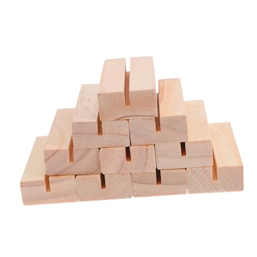 ZUNOXAZ 10 Stück Postkartenhalter Weihnachtskartenhalter Hölzerne Place -kartenhalter Urlaubskarteninhaber Tischkartenhalter Spielkartenfach Desktop-fotohalter Office Card Slot Holz Beige von ZUNOXAZ