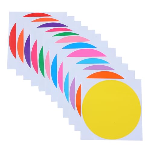 ZUNOXAZ 12 Blatt Selbstkleber Message Board Rechteck Farbig Klebrig Bunt Dot -aufkleber Punkte Für Das Klassenzimmer Planke Pastell Tafel Löschen Kreis Schreibtisch Flecken Tische Pvc von ZUNOXAZ