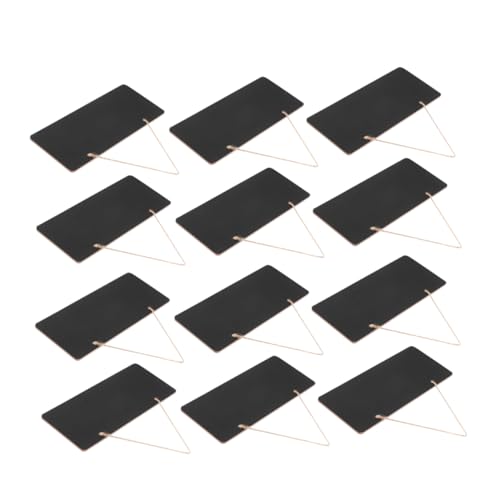 ZUNOXAZ 12 Stück Tafel Hängend Led Kreide Klein Planke Bretter Schild Mini Für Nachrichten-tag Board-anhänger Hanging Message Board Holzanhänger Zum Aufhängen Linde Black von ZUNOXAZ