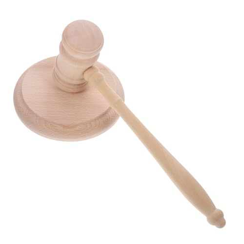 ZUNOXAZ 1Satz Richterhammer aus Buchenholz Auktionshammer für Richter Anwälte Auktionatoren Handgefertigter Holzhammer mit Sockel Perfektes von ZUNOXAZ