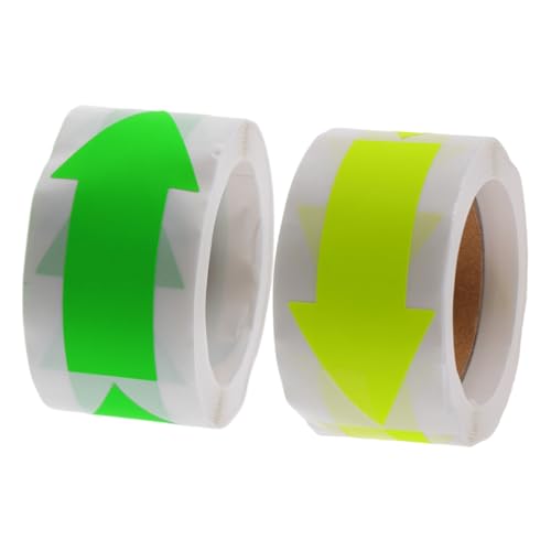ZUNOXAZ 2Rollen Selbstklebende Pfeilaufkleber Fluoreszierende Indikatoraufkleber für pro Verschließen von Umschlägen für Kreative DIY Projekte von ZUNOXAZ