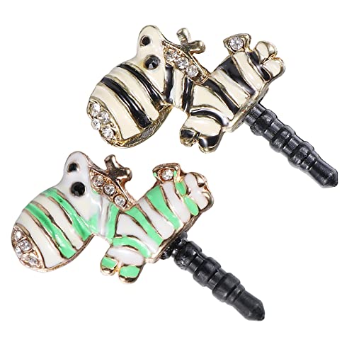 ZUNOXAZ 2Stücke Kopfhörerstecker Kreativer Zebra Handy Staubstopfen für Mobilgeräte Stylischer Praktischer Staubschutz für Kopfhöreranschluss ZUNOXAZ 2Stücke Kopfhörerstecker Kreativer Zebra Handy Staubstopfen für Mobilgeräte Stylischer Praktischer Staubschutz für Kopfhöreranschluss von ZUNOXAZ