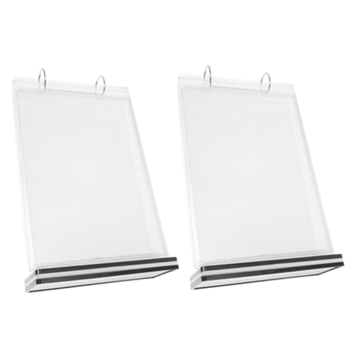 ZUNOXAZ 2pcs Restaurant Tabletop Flip Menü Halter Mehrseitiger Menü Display Ständer Anzeige Stand Abnehmbarer Etikett-wirtschaftsmenü Ordner von ZUNOXAZ