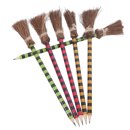 ZUNOXAZ 6Stücke Hexenbesen Bleistifte Ergonomische Schreibwerkzeuge für Mitgebsel für Halloween Feiern Kreative Bastel und Malutensilien für Kunstliebhaber ZUNOXAZ 6Stücke Hexenbesen Bleistifte Ergonomische Schreibwerkzeuge für Mitgebsel für Halloween Feiern Kreative Bastel und Malutensilien für Kunstliebhaber von ZUNOXAZ