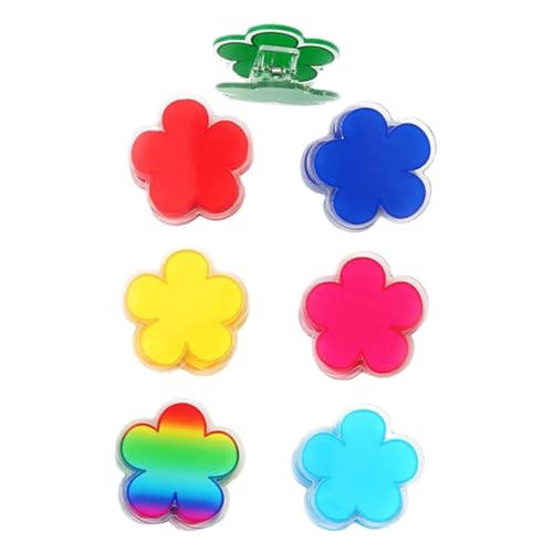 ZUNOXAZ 7Stücke Acryl Clips im Blumen Design Langlebige Verschlussclips für Lebensmittelbeutel für Büro Tütenverschlüsse für Snacks und Aufbewahrung von ZUNOXAZ