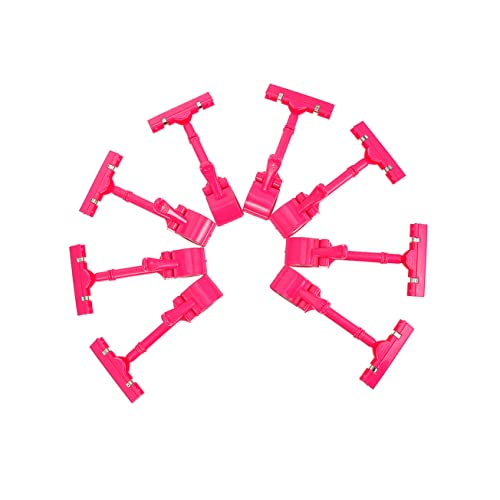ZUNOXAZ 8 Stück Preisschildhalter Etikettenklemme Doppelkopf-display-clips Preiskarten-clip Etikettenhalterklemme Zeichenanzeigeclip Halter Für Preisschilder Plastik Rosy von ZUNOXAZ