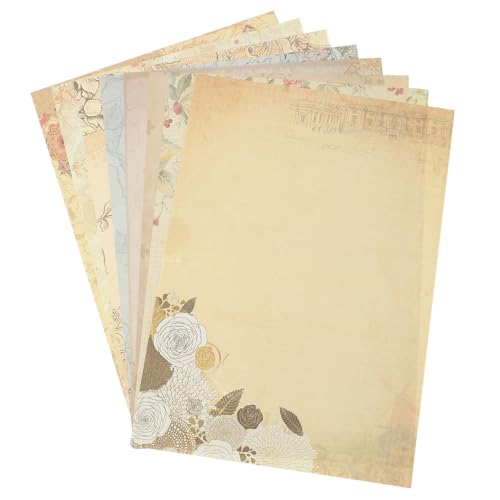 ZUNOXAZ 80Stücke Retro Notizpapier Vintage Briefpapier für Einladungen Briefe und Notizen und Langlebig für Besondere Anlässe und Persönlichen von ZUNOXAZ