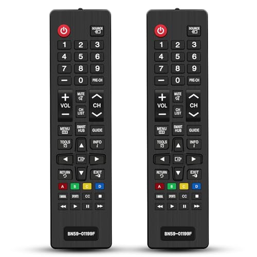 2 PCS Universal Fernbedienung Fernseher für Samsung, TV-Fernbedienungen für Samsung Smart TV, Universalfernbedienung BN59-01199F,Ersatzfernbedienung für Samsung 2 PCS Universal Fernbedienung Fernseher für Samsung, TV-Fernbedienungen für Samsung Smart TV, Universalfernbedienung BN59-01199F,Ersatzfernbedienung für Samsung von ZUOQIANG