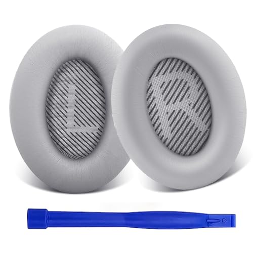 Kopfhörer Ohrpolster for Bose QC35,Ersatz Ohrkissen, Kompatibel mit Bose QuietComfort 15 QC15 QC25 QC2 /Ae2 Ae2i Ae2w SoundTrue SoundLink Over-Ear Headphones(Grau) von ZUOQIANG