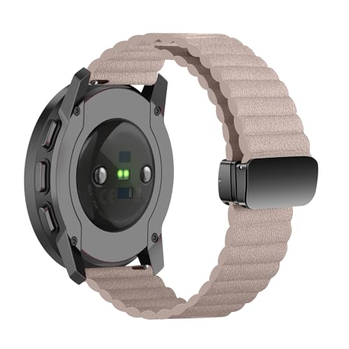 Magnetische Leder Armband für Suunto 9 Peak/9 Peak Pro/5 Peak/Suunto Vertical, Echtleder Schlank Ersatzarmband Magnetische Schließe Entworfen Kompatibel mit Armbänder Suunto 9 Peak/9 Peak Pro (B) von ZUREGO