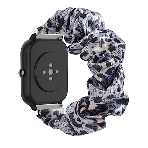 Scrunchie Elastisches Armband für Amazfit GTS 4/GTS 4 mini/GTS 3, Scrunchie Armband Elastic Watch Band Damen Mädchen bedrucktes Stoffarmband Kompatibel mit Amazfit GTS 2/GTS 2e/GTS 2 mini/GTS (J) von ZUREGO