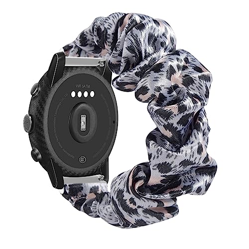 Scrunchie Elastisches Armband für Fossil GEN 6 44mm/Gen 5E 44mm Armband, Scrunchie Armband Elastic Watch Band Damen Mädchen bedrucktes Stoffarmband Kompatibel mit Fossil GEN 5 Carlyle/julianna (E) von ZUREGO