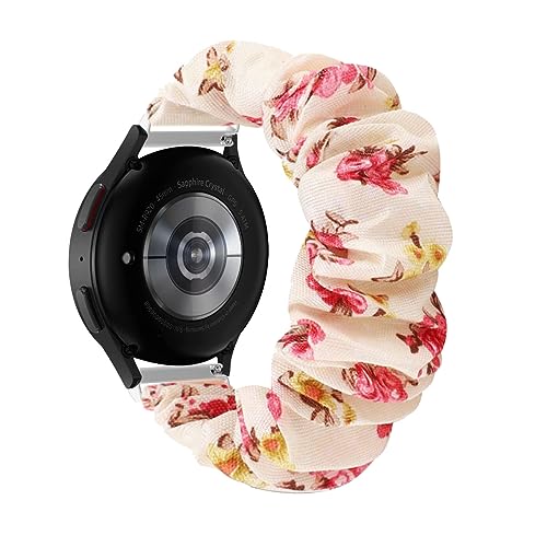 Scrunchie Elastisches Armband für Samsung Galaxy Watch 5 40mm/44mm, Scrunchie Armband Elastic Watch Band Damen Mädchen bedrucktes Stoffarmband Kompatibel mit Samsung Galaxy Watch 5 Pro 45mm (A) von ZUREGO