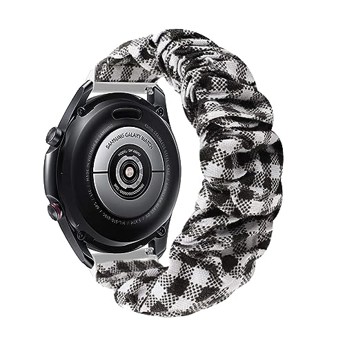 Scrunchie Elastisches Armband für Samsung Watch 4 Classic 42mm/46mm , Scrunchie Armband Elastic Watch Band Damen Mädchen bedrucktes Stoffarmband Kompatibel mit Galaxy Watch 4 Classic 42mm/46mm (A) von ZUREGO