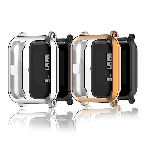 ZUREGO 2 Stück Hülle für Amazfit GTS 2 Mini Schutzhülle Weich Silikonhülle Abdeckung Stoßfest Schutz Tasche Kompatibel mit Amazfit GTS 2 Mini (2PCS-B) von ZUREGO