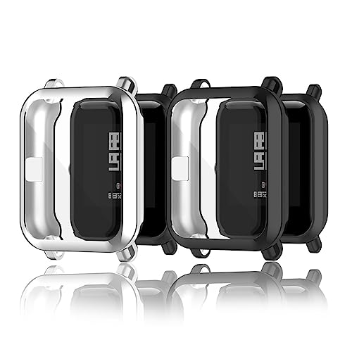ZUREGO 2 Stück Hülle für Amazfit GTS 2 Mini Schutzhülle Weich Silikonhülle Abdeckung Stoßfest Schutz Tasche Kompatibel mit Amazfit GTS 2 Mini (2PCS-E) von ZUREGO
