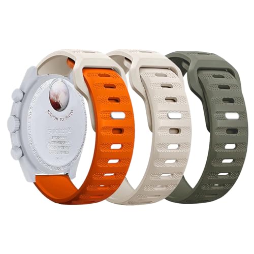 ZUREGO 3 Stück Sport Armbänder für Omega Swatch Watchband Armband, Weiches Uhrenarmband Sports Watch Armbänder für Damen Herren Kompatible für Omega Swatch Watchband (A) von ZUREGO