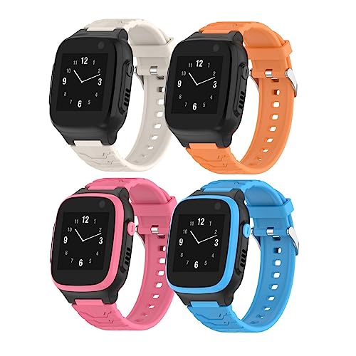 ZUREGO 4 Stück Sport Armband für Xplora X5 Play/XGO 2/XGO 3 Armband, Weiche Silikon Armbänder Sport Ersatzband Kompatible für Xplora X5 Play/XGO 2/XGO 3 Armband (4PCS-I) von ZUREGO