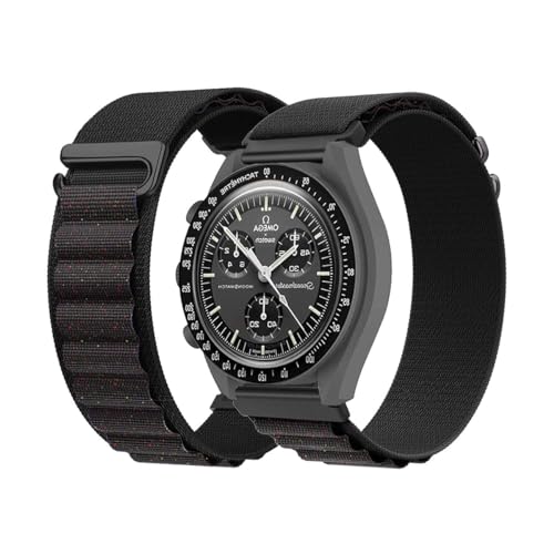ZUREGO Alpine Loop Armband für Omega Swatch Watchband, Omega Swatch Watchband Armband Titan G-Haken Nylon Sport Armband Kompatibel mit Omega Swatch Watchband (11) von ZUREGO