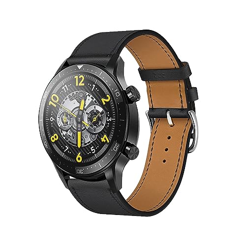 ZUREGO Leder Armband für Honor Watch GS 3/MagicWatch 2 46mm Armbänder, Echtleder Schlank Ersatzarmband mit Edelstahl-Verschluss Kompatibel mit Armbänder Honor Watch GS 3/MagicWatch 2 46mm (12) von ZUREGO