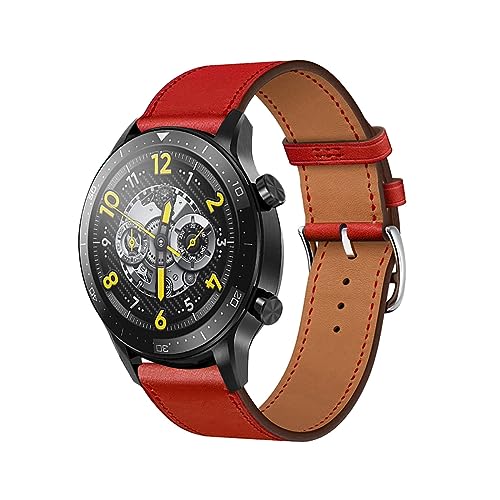 ZUREGO Leder Armband für Honor Watch GS 3/MagicWatch 2 46mm Armbänder, Echtleder Schlank Ersatzarmband mit Edelstahl-Verschluss Kompatibel mit Armbänder Honor Watch GS 3/MagicWatch 2 46mm (13) von ZUREGO