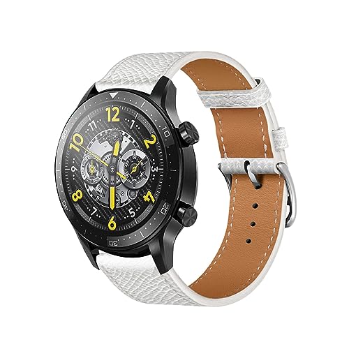 ZUREGO Leder Armband für Honor Watch GS 3/MagicWatch 2 46mm Armbänder, Echtleder Schlank Ersatzarmband mit Edelstahl-Verschluss Kompatibel mit Armbänder Honor Watch GS 3/MagicWatch 2 46mm (18) von ZUREGO