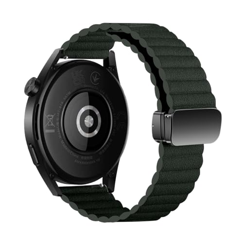 ZUREGO Magnetische Leder Armband für Amazfit GTR Mini/GTR 42mm, Echtleder Schlank Ersatzarmband Magnetische Schließe Entworfen Kompatibel mit Armbänder Amazfit GTR Mini/GTR 42mm (J) von ZUREGO