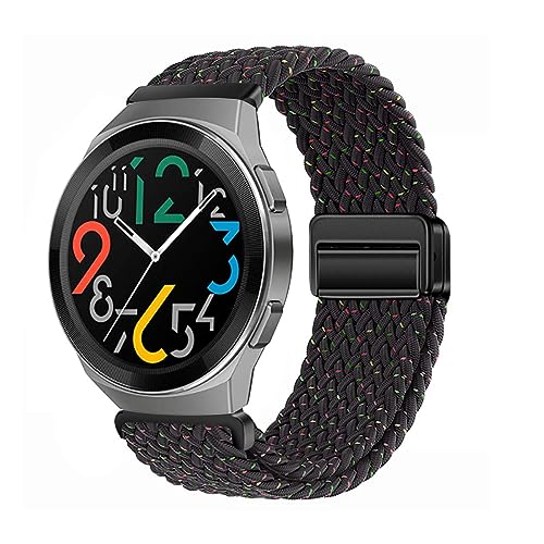 ZUREGO Nylon Armband für Huawei Watch GT2e Magnetische Armband, 22MM Nylon Dehnbar Geflochtenes Band mit Magnetische Schließe Entworfen Kompatibel mit Huawei Watch GT2e (24) von ZUREGO