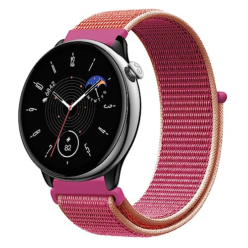 ZUREGO Nylon Solo Loop Armband für Amazfit GTR 42MM / GTR Mini, Amazfit GTR 42MM / GTR Mini Nylon Armbänder Uhrenarmband Sport Ersatzband Kompatibel mit Amazfit GTR 42MM / GTR Mini Armband (20) von ZUREGO