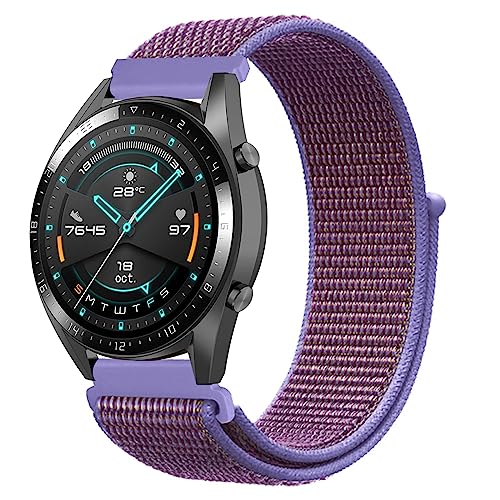ZUREGO Nylon Solo Loop Armband für Honor Watch GS 3 / MagicWatch 2 46 mm, Nylon Armbänder Uhrenarmband Sport Ersatzband Kompatibel mit Honor Watch GS 3 / MagicWatch 2 46 mm Armband (22) von ZUREGO