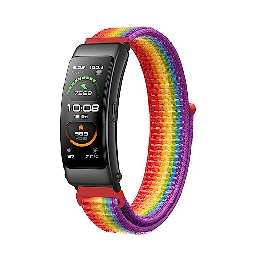 ZUREGO Nylon Solo Loop Armband für Huawei Talkband B7/B6/B3, Huawei Talkband B7/B6/B3 Nylon Armbänder Uhrenarmband Sport Ersatzband Kompatibel mit Huawei Talkband B7/B6/B3 Armband (G) von ZUREGO