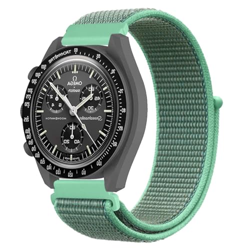 ZUREGO Nylon Solo Loop Armband für Omega Swatch Watchband, Suunto 9/Suunto 7 Nylon Armbänder Uhrenarmband Sport Ersatzband Kompatibel mit Omega Swatch Watchband Armband (15) von ZUREGO