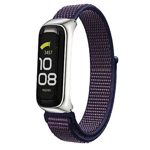 ZUREGO Nylon Solo Loop Armband für Samsung Galaxy Fit 2, Galaxy Fit 2 Nylon Armbänder Uhrenarmband Sport Ersatzband Kompatibel mit Samsung Fit 2 Armband (10) von ZUREGO