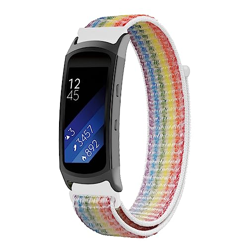 ZUREGO Nylon Solo Loop Armband für Samsung Gear Fit 2 /Gear Fit 2 Pro, Nylon Armbänder Uhrenarmband Sport Ersatzband Kompatibel mit Samsung Gear Fit 2 /Gear Fit 2 Pro Armband (H) von ZUREGO
