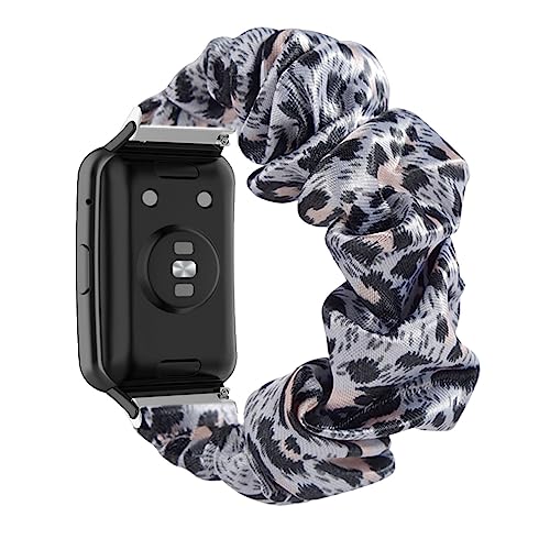 ZUREGO Scrunchie Elastisches Armband für Huawei Watch Fit 1 Armband, Scrunchie Armband Elastic Watch Band Damen Mädchen bedrucktes Stoffarmband Kompatibel mit Huawei Watch Fit 1 (I) von ZUREGO