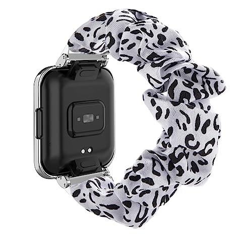 ZUREGO Scrunchie Elastisches Armband für Xiaomi Mi Watch Lite/Redmi Watch Lite, Scrunchie Armband Elastic Watch Band Damen Mädchen bedrucktes Stoffarmband Kompatibel mit Xiaomi Redmi Watch Lite (J) von ZUREGO