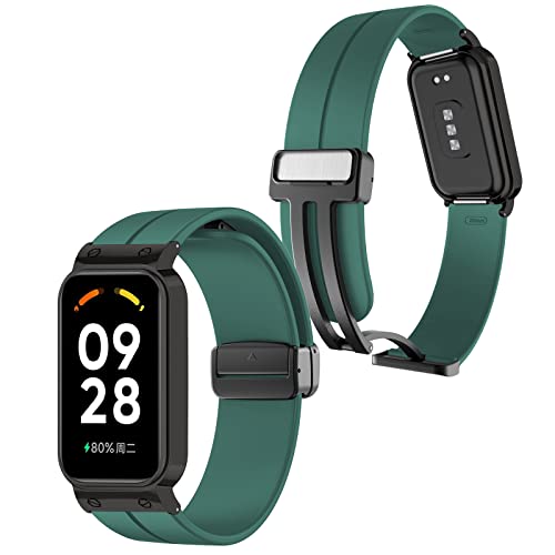 ZUREGO Sport Armband für Xiaomi Smart Band 8 Active Armband, Weiche Silikon Armbänder Ersatzband mit Magnet Kompatibel mit Xiaomi Smart Band 8 Active (H) von ZUREGO