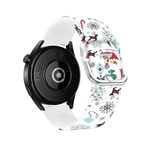 ZUREGO Weihnachten Armband für Amazfit GTR Mini Armband, Weihnachten Weiche Silikon Armbänder Sport Ersatzband Kompatible für Amazfit GTR Mini Armband (I) von ZUREGO