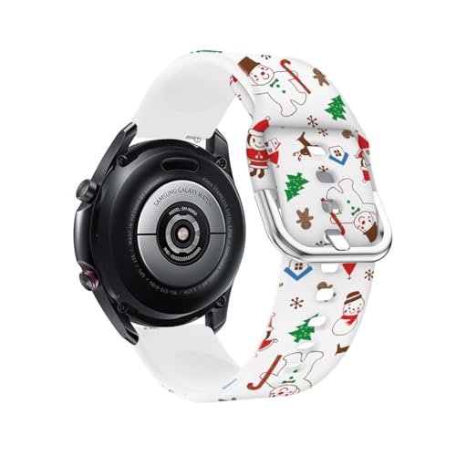 ZUREGO Weihnachten Armband für Samsung Galaxy Watch Active 2 40mm 44mm Armband, Weihnachten Weiche Silikon Armbänder Sport Ersatzband Kompatible für Samsung Galaxy Watch Active 40mm Armband (C) von ZUREGO