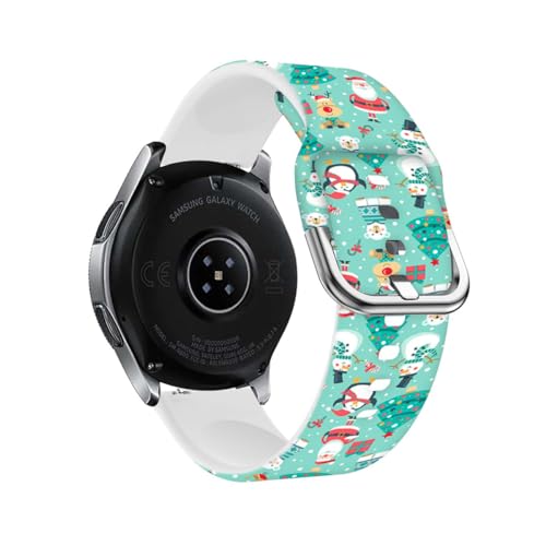 ZUREGO Weihnachten Armband für Samsung Gear S3 Frontier 46mm/Galaxy Watch 46mm Armband, Weihnachten Weiche Silikon Armbänder Sport Ersatzband Kompatible für Samsung Gear S3 Frontier 46mm Armband (H) von ZUREGO