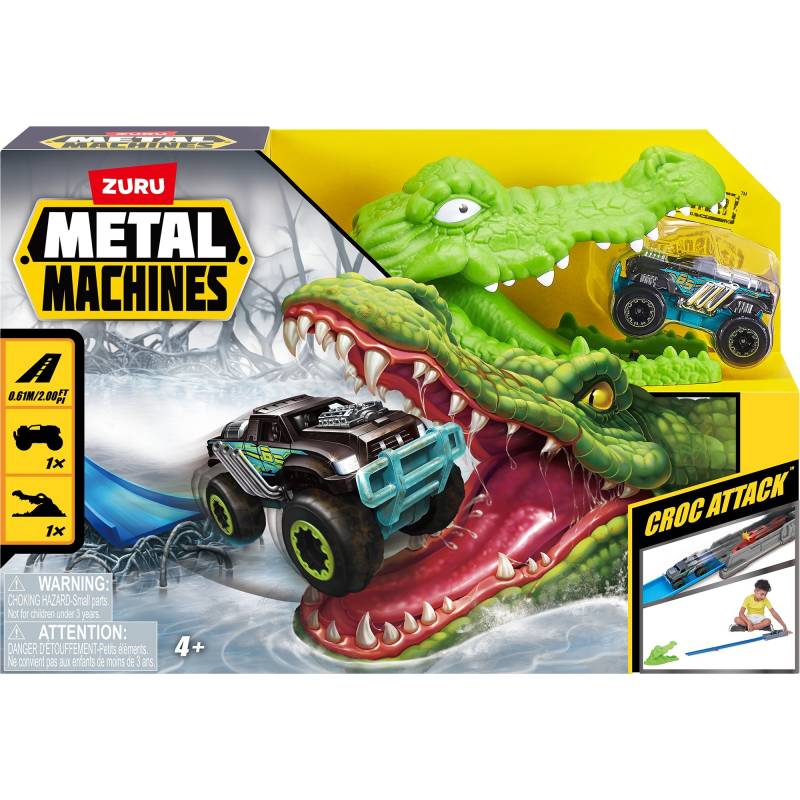 Metal Machines - Spielset Krokodilangriff Rennbahn + Auto von ZURU
