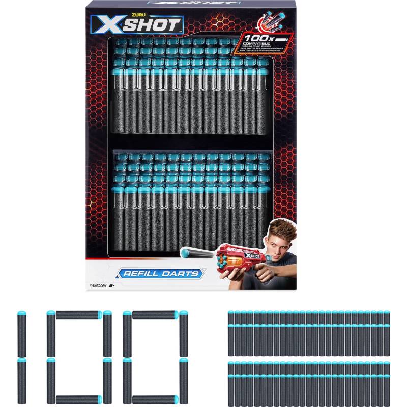 XSHOT 100er-Pack Refill Darts, Dartblaster von ZURU