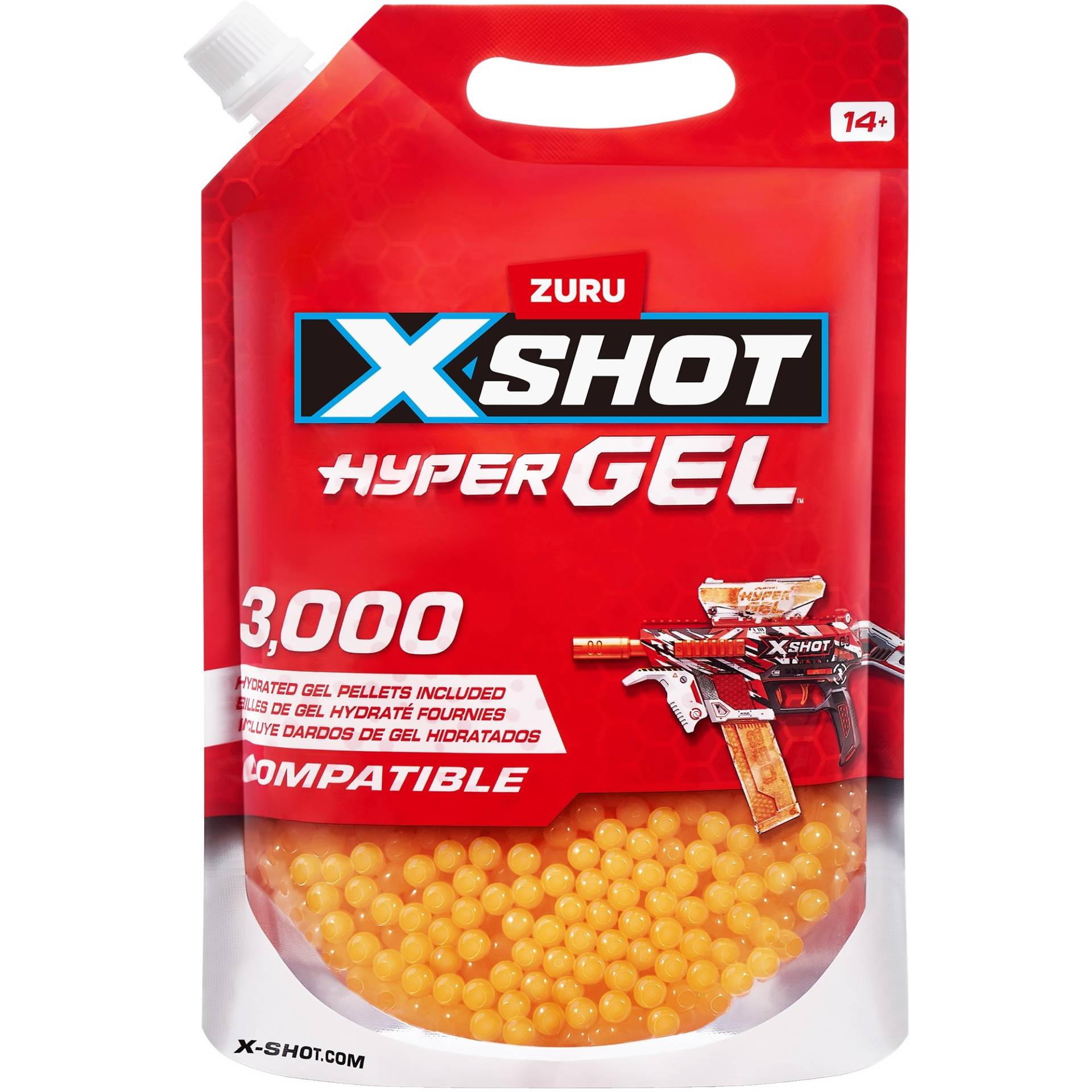 XSHOT Hyper Gel - Nachfüllpackung 3000 Gel-Kugeln, Gel-Blaster XSHOT Hyper Gel - Nachfüllpackung 3000 Gel-Kugeln, Gel-Blaster von ZURU